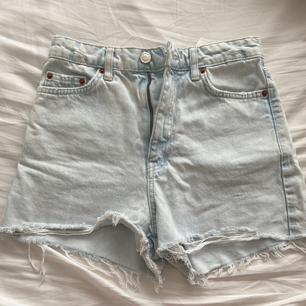 Light Blue Denim Women Shorts